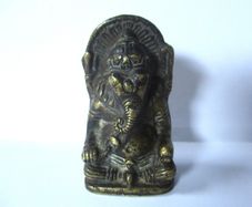 Antique Miniature Brass Ganesha Figure