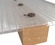 Polycarbonate fixing buttons / corrugated /twin wall / pergola roof