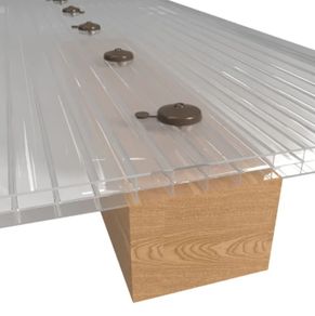 Polycarbonate fixing buttons / corrugated /twin wall / pergola roof