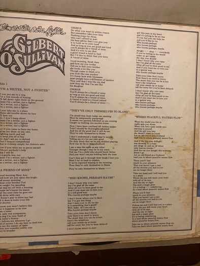 Gilbert O Sullivan Im A Writer Not A Fighter Original 1973 UK Vinyl