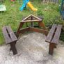 Garden picnic frame and bench Image 2