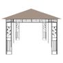 Gazebo with Mosquito Net 6x3x2.73 m Taupe 180 g/m Image 2
