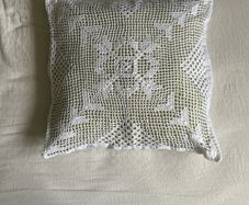 Handmade crochet vintage cushion cover
