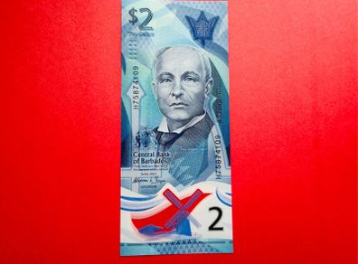Barbados   2. Dollar.  2022  Pick  89a. POLYMER / PLASTIC  . ( Uncirculated )