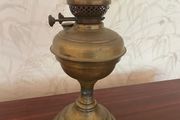 Charming antique brass oil paraffin table lamp