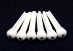 Acoustic Guitar Bridge Pins - White - Set of 6