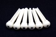 Acoustic Guitar Bridge Pins - White - Set of 6