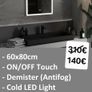 LED Bathroom Mirror 60x80cm Image 2