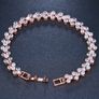 Crystal Rose Gold Wedding Bridal Bracelet Image 2