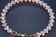 Crystal Rose Gold Wedding Bridal Bracelet