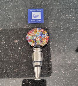 Murano glass wine stopper