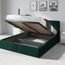 Bedroom Hilton upholstered bed frame. Storage box and  lifter support Image 2