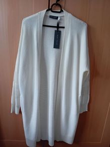 Mint Velvet - Long Cardigan - Ivory colour  - 100% Cotton - BNWT RRP 119.95