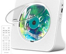 Portable CD Player with Bluetooth 5.0, Greadio Desktop CD Players for Home, CD Music Player with Speakers, Remote Control, Dust Cover, FM Radio, LCD Display, AUX, USB, Headphone Jack