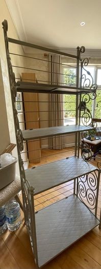 Cast iron foldable shelving unit - folds flat