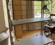 Cast iron foldable shelving unit - folds flat