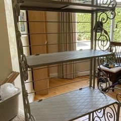 Cast iron foldable shelving unit - folds flat