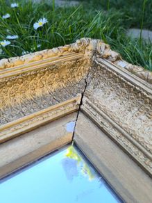 Antique Victorian Gilt Deep Dish Mirror