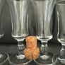 9 Sherry Schooners Retro English Glass Image 4