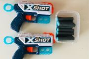 2 Zuru X-Shot guns - includes 15 bullets