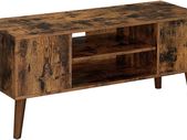 _Retro Lowboard TV Unit in 50/60s Look Retro Furniture for Your Flat Screen Games Consoles Living Room Office Wood Effect