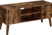 _Retro Lowboard TV Unit in 50/60s Look Retro Furniture for Your Flat Screen Games Consoles Living Room Office Wood Effect