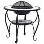 Mosaic Fire Pit Table Blue and White 68 cm Ceramic Image 3