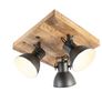 Industrial Spotlight Dark Grey with Mango Wood 3-Light - Mangoes Image 4
