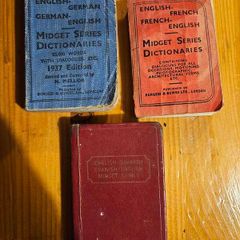 3 X Rare Vintage 1936-37 Midget Series Dictionaries Published By Burges & Bowes L.t.d  London. First edition in fair condition.  See photos for same.