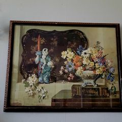 Vintage oriental floral print by H.Davis Richter