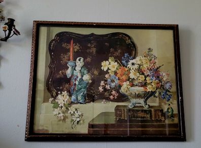 Vintage oriental floral print by H.Davis Richter