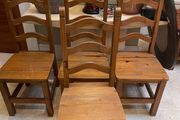 4 x Lovely Sturdy Wooden Kitchen Dining Chairs - Can Deliver