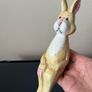 Carved Wooden Rabbit Shelf Sitter Image 5