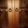 Solid wood Display Cabinet/ Book Case with double doors, shelves and storage. Image 6