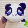 Aphmau MeeMeows Safari Purple Panda Cat Plush approx. 11"- length Used Please see photos Image 4