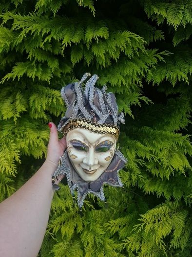 17cm hat not included venituan silver decorative mask