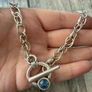 Antique silver plated toggle necklace Image 3