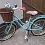 18" Verve Star Girls Bike with Basket & Rear Rack Mint&Pink Image 2