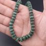 Vintage Tire Shape Jade & Bone Beads Necklace 24 inches Image 7