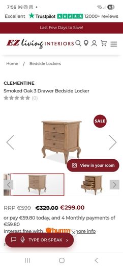 2 bedside lockers