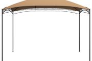 Garden Pavilion with Table and Benches 2.5x1.5x2.4 m Taupe 180 g/m2