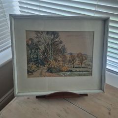Original watercolour landscape by Basil Spackman-1895-1971,Ravenswood Avenue.