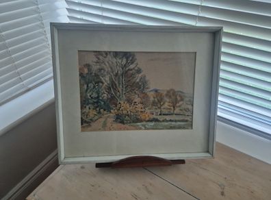 Original watercolour landscape by Basil Spackman-1895-1971,Ravenswood Avenue.