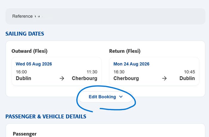 Irish Ferry Tickets Dublin - Cherbourg August 2026