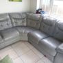 grey leather couch Image 6