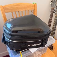 Expandable Motorcycle Tail Bag Helmet Storage