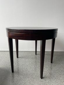 Unique Unusual Solid Wooden round coffee table with crackle glaze top