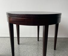Unique Unusual Solid Wooden round coffee table with crackle glaze top