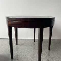 Unique Unusual Solid Wooden round coffee table with crackle glaze top
