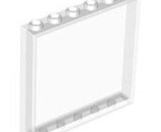 6x Lego 1x6x5 trans-clear panels